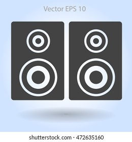 play in loudspeakers vector icon