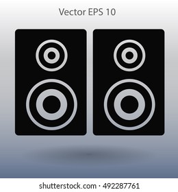 play in loudspeakers vector icon