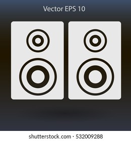 play in loudspeakers vector icon