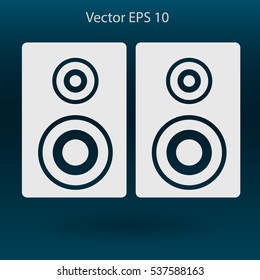play in loudspeakers vector icon