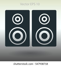 play in loudspeakers vector icon
