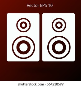 play in loudspeakers vector icon