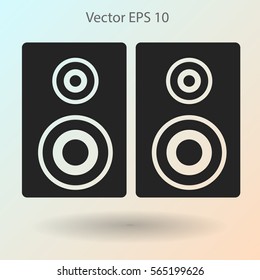 play in loudspeakers vector icon