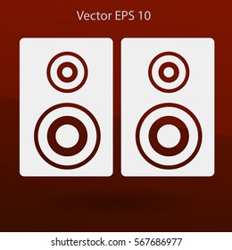 play in loudspeakers vector icon