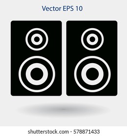 play in loudspeakers vector icon