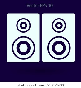 play in loudspeakers vector icon