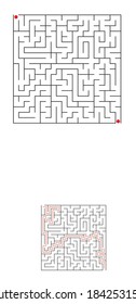 Spiel Labyrinth schwarzen Labyrinth und Antwort