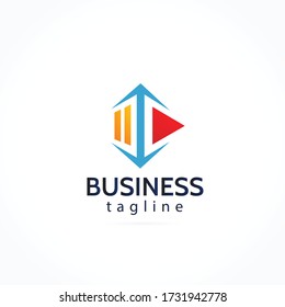 Plantilla del logotipo del cuadro de medios