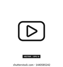 Play Media Button Symbol Logo Icon Vector