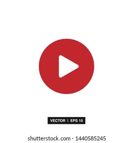 Play Media Button Symbol Logo Icon Vector
