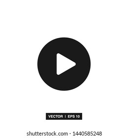 Play Media Button Symbol Logo Icon Vector