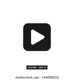 Play Media Button Symbol Logo Icon Vector