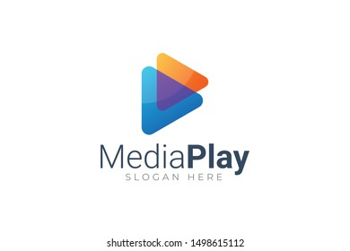 Play Media Button Symbol Logo Icon Vector