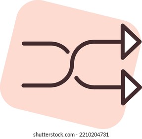 Play media change , illustration, vector on white background.