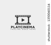 play media cinema simple logo template vector illustration icon element