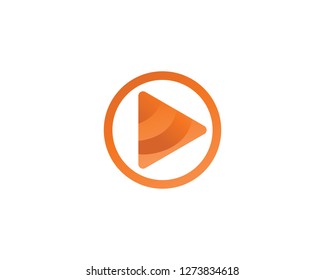Play Media Concept Logo Design Template - Vector