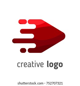 play media creative logo for company with minimalist shape and modern concept