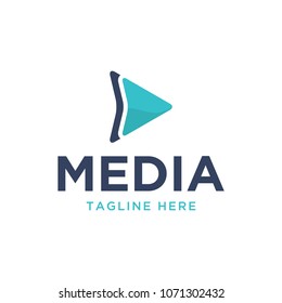 play media design logo template