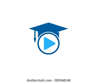 Play Media Education Logo Design Element
