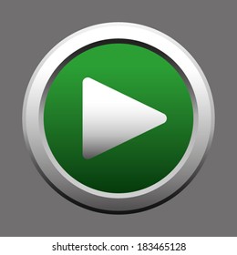 Play Media Green Button
