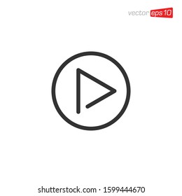 Play Media Icon Design Vector