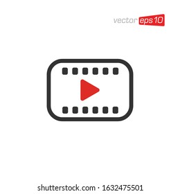 Play Media Icon Design Vector