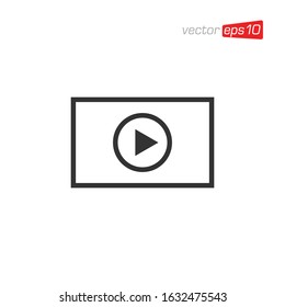 Play Media Icon Design Vector