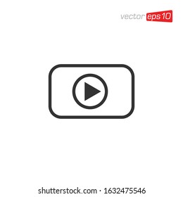 Play Media Icon Design Vector