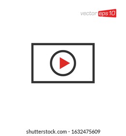 Play Media Icon Design Vector