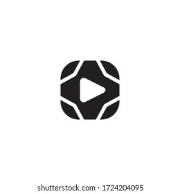 Play Media Icon Vector Illustration