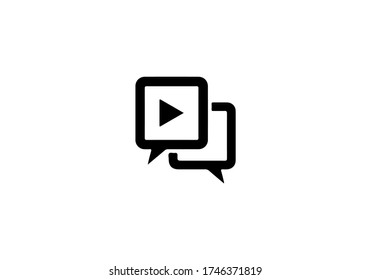 play media icon vector logo