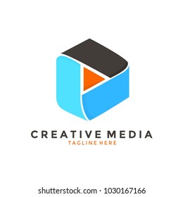 PLAY MEDIA LOGO DESIGN