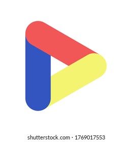 Play media logo design. Play icon. Music and video logo elements. Vector Illustration.