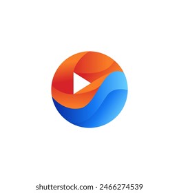 play media, media logo design illustration 5