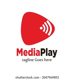 Play Media logo design template