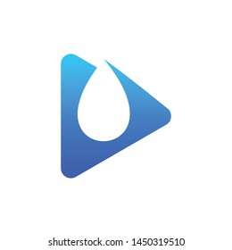 play media logo droplets template