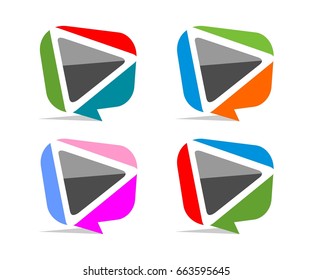 Play Media Logo template