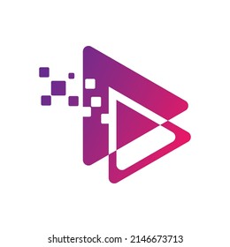 Icono vectorial de la plantilla de logotipo de medios