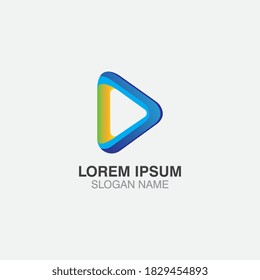 Play media logo Unique inspiration illustration vector design