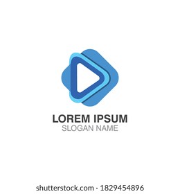 Play media logo Unique inspiration illustration vector design