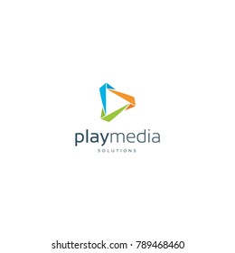 Play Media logo. Media logo vector
