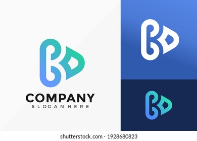 Wiedergeben des Layoutbildes für Medienlogo Abstraktes Emblem, Design-Konzept, Logos, Logotyp-Element für Vorlage.