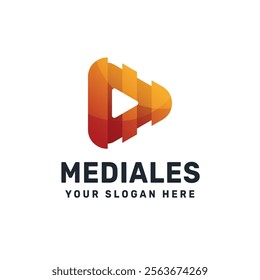 Play Media Logo Vector Icon Illustration