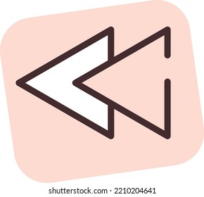 Play media previous, illustration, vector on white background.
