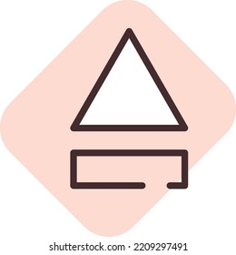 Play media stop, illustration, vector on white background.