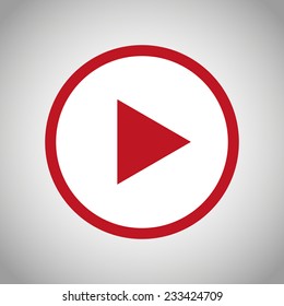 Play Media symbol icon. Vector pictogram