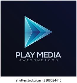 Play Media Tech colorful logo illustration