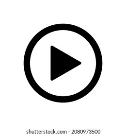 play media video vector icon isolated on white background