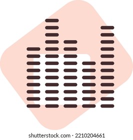 Abspielen von Medienvolumen, Illustration, Vektorgrafik auf weißem Hintergrund.