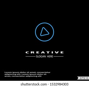 Play modern logo vector design template.eps10